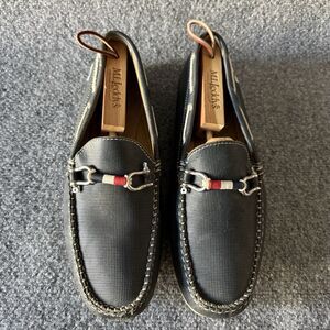 RIOMAR Waterman Mens Blue Size 10 TEXTURED NAUTICAL DECK BOAT LOAFERS SLIP-ONS